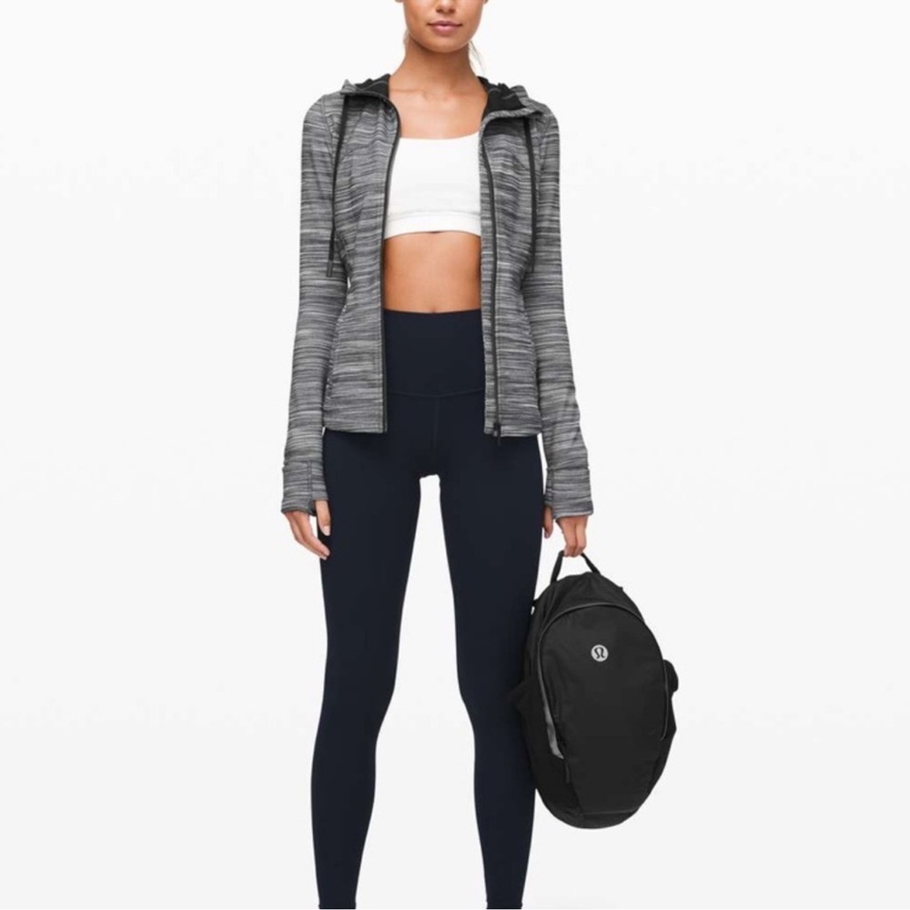 Lululemon Hooded Define Jacket *Nulu Heathered Black/White/Black size 6 - Picture 3 of 14